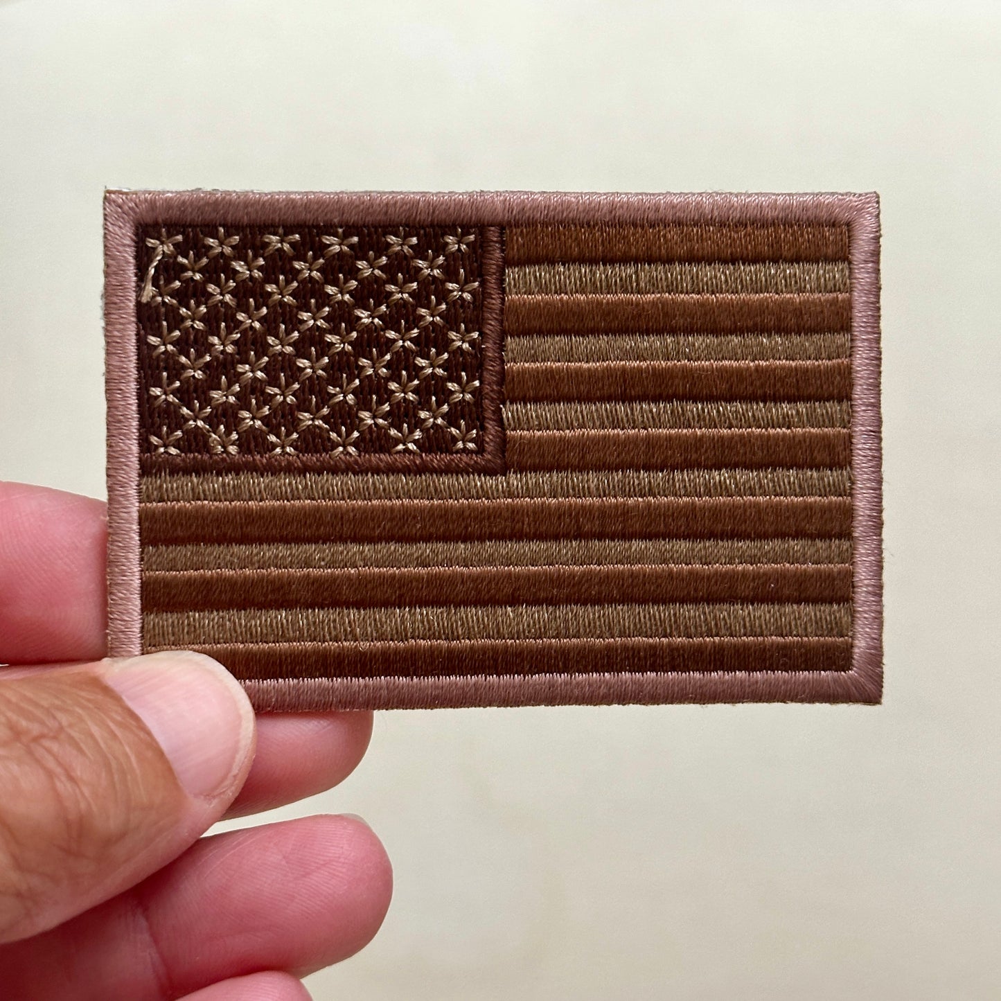 American Flag Patch Muted | America 250 USA Embroidered Iron On Patch | 3" x 2"