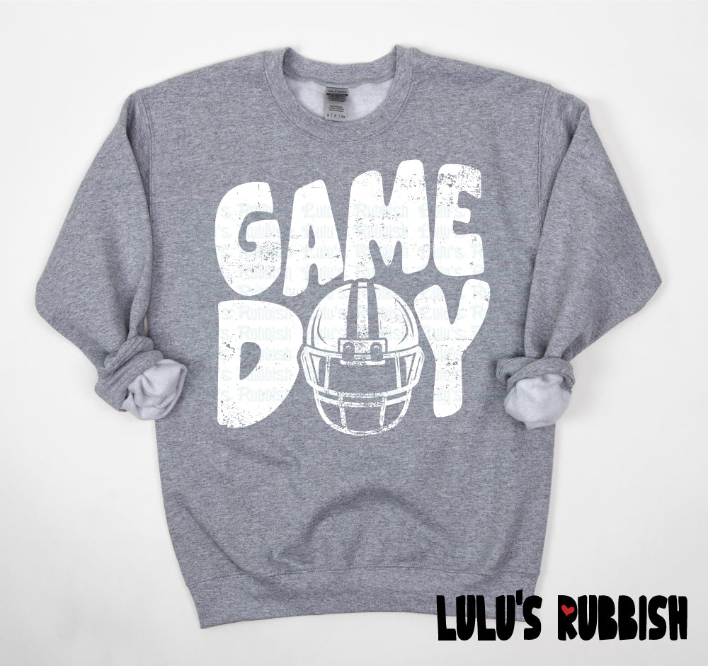 Game Day Football Helmet png, Distressed Game Day png, Sports png, Digital Design