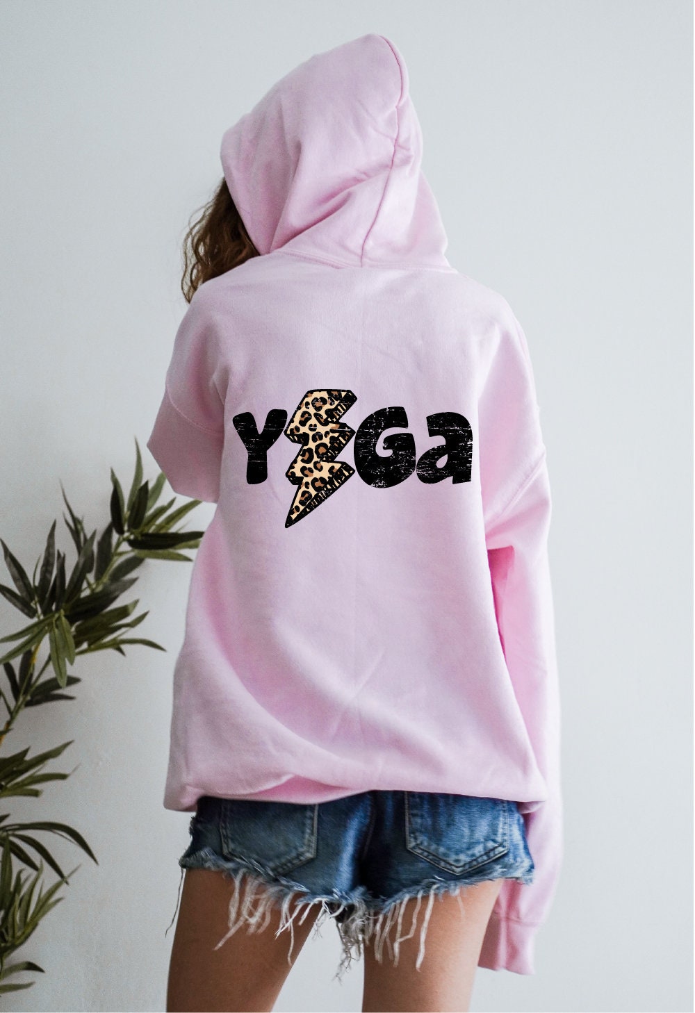 Yoga Distressed Lightning Bolt PNG, Leopard Lightning Bolt png, Yogi
