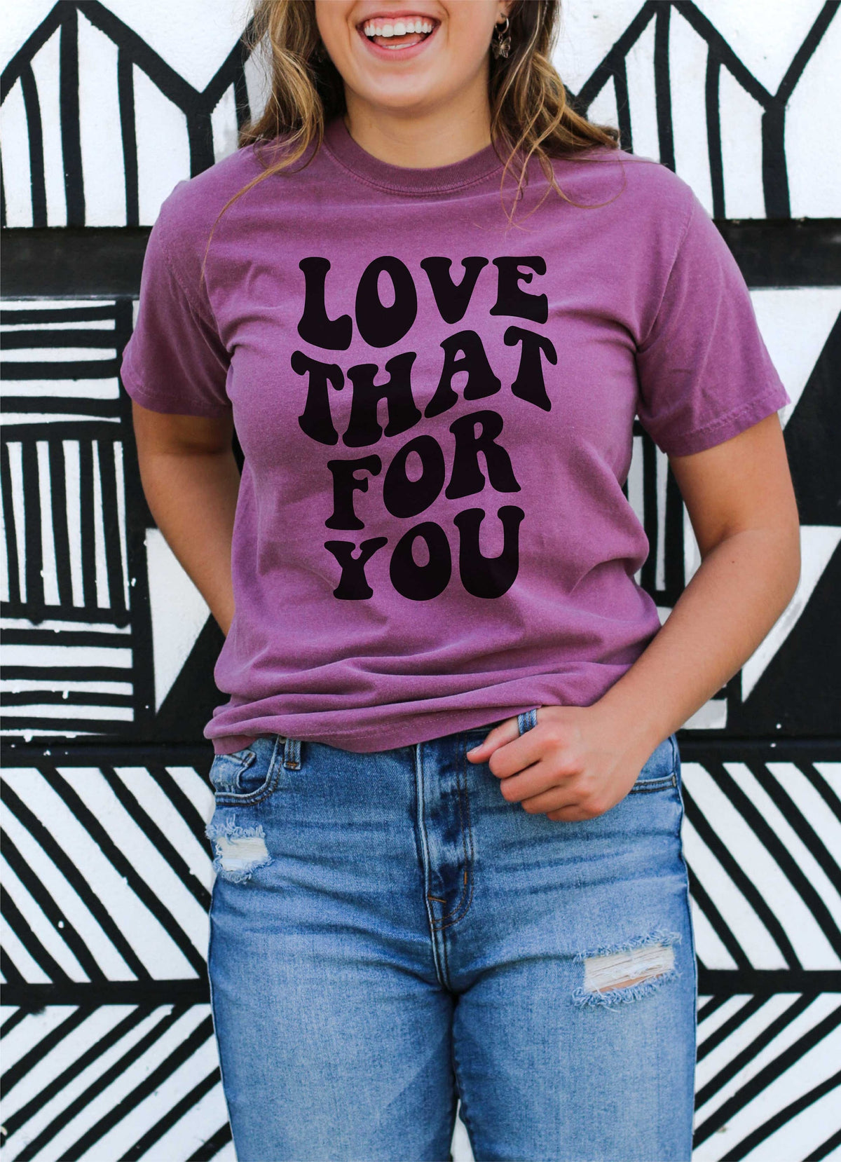 Love That For You Wavy Letter Digital Design
