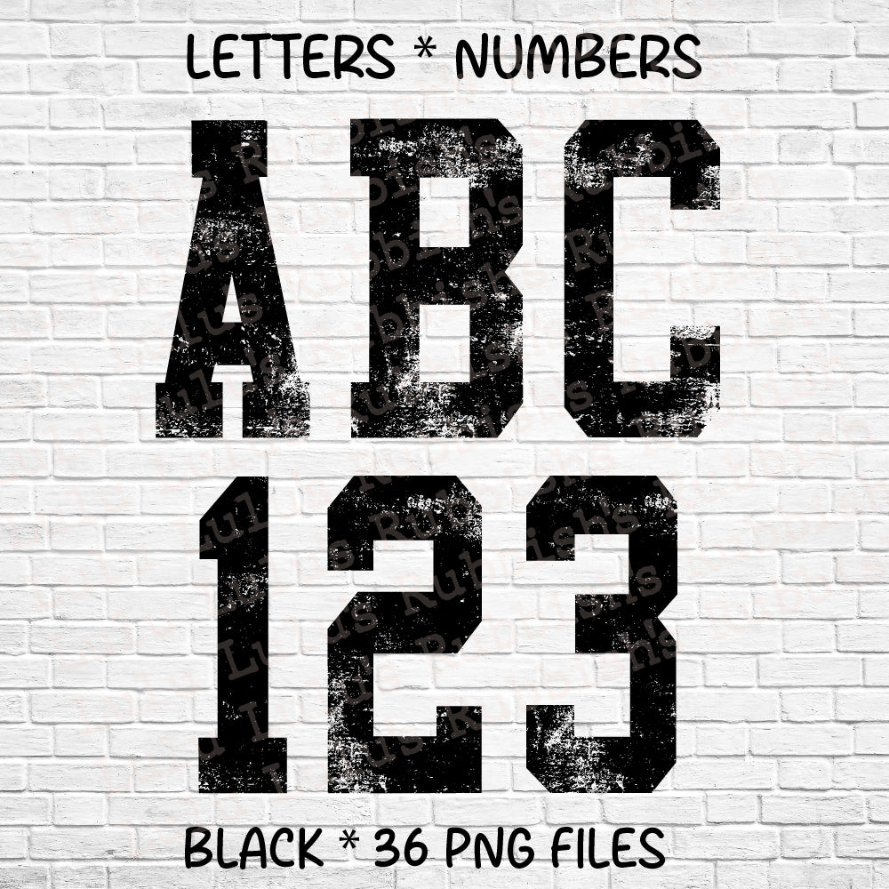 Stretch Grunge Alphabet PNG | Printable Stretch Letters Digital Download Alphabet Design
