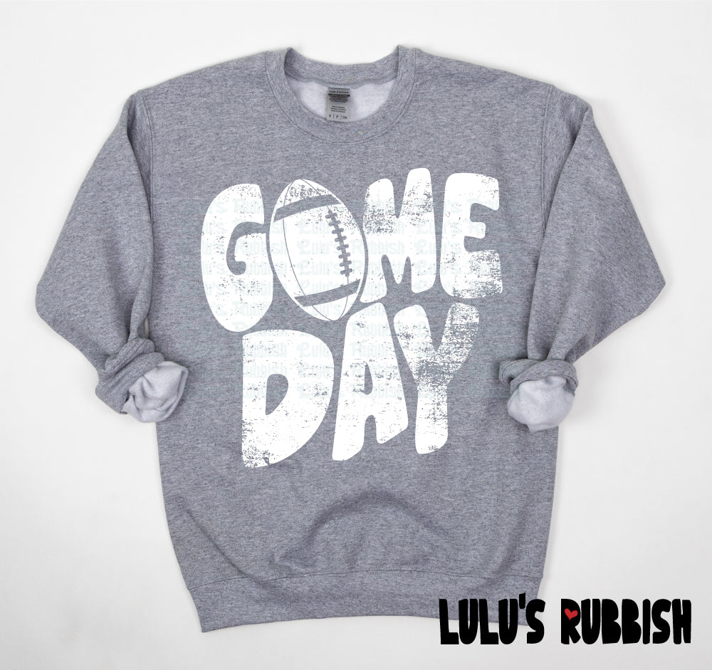 Game Day Football png, Distressed Game Day png, Football png, Sports png, Digital Design