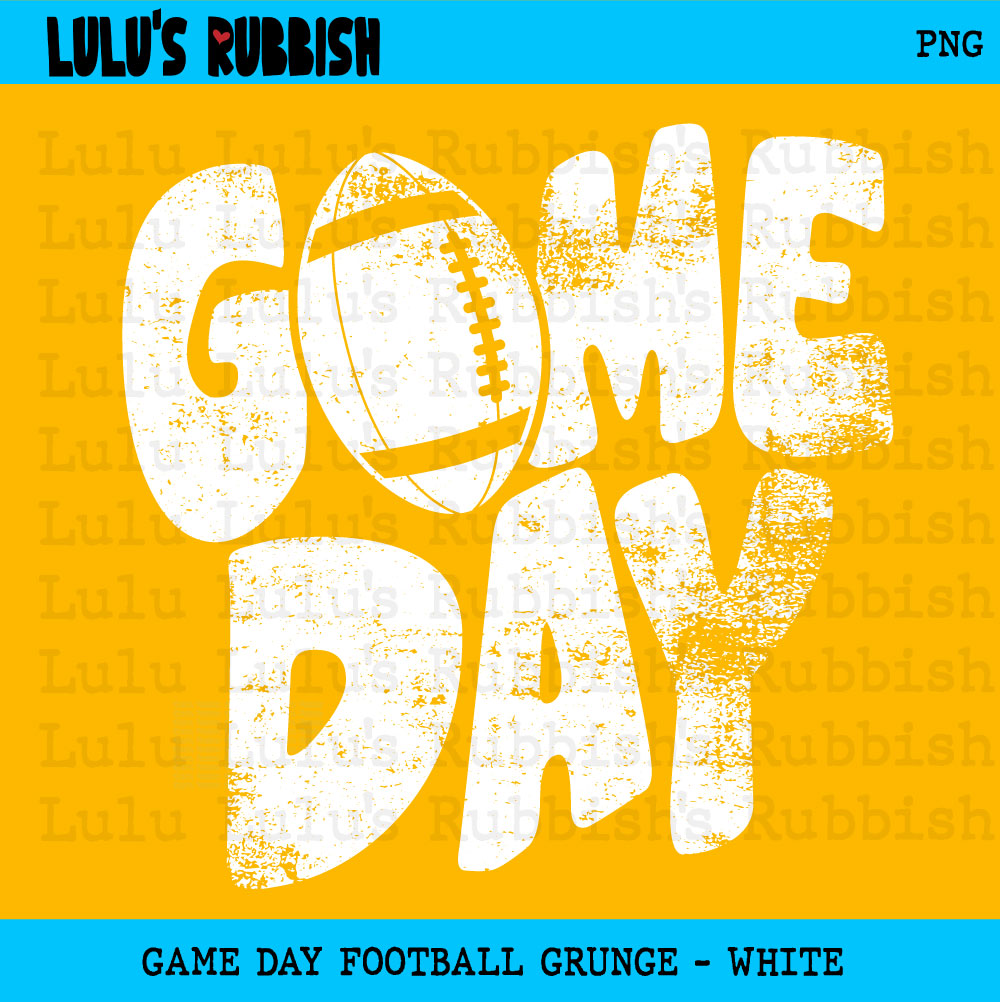 Game Day Football png, Distressed Game Day png, Football png, Sports png, Digital Design