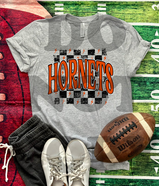 Hornets Checkered Rag ORANGE PNG File (Digital Art)