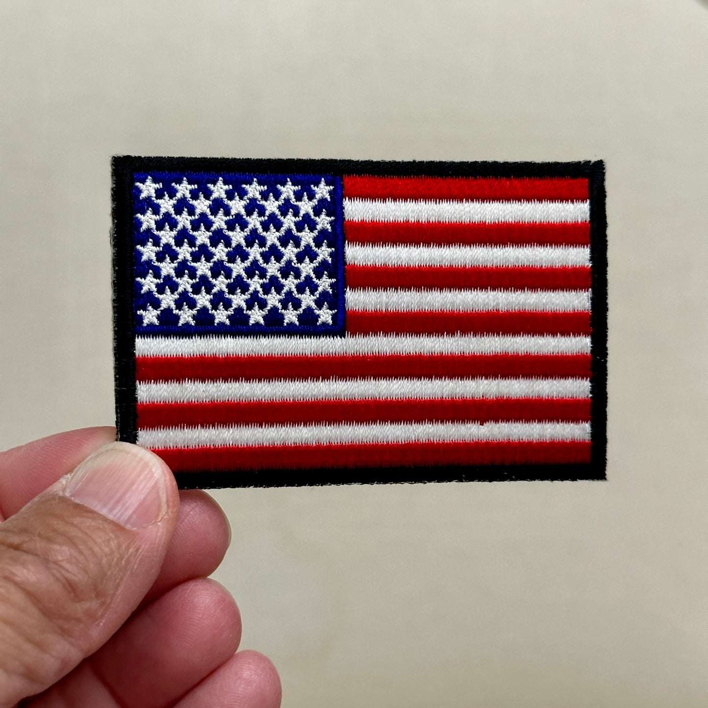 American Flag Patch | America 250 USA Embroidered Iron On Patch | 3" x 2"