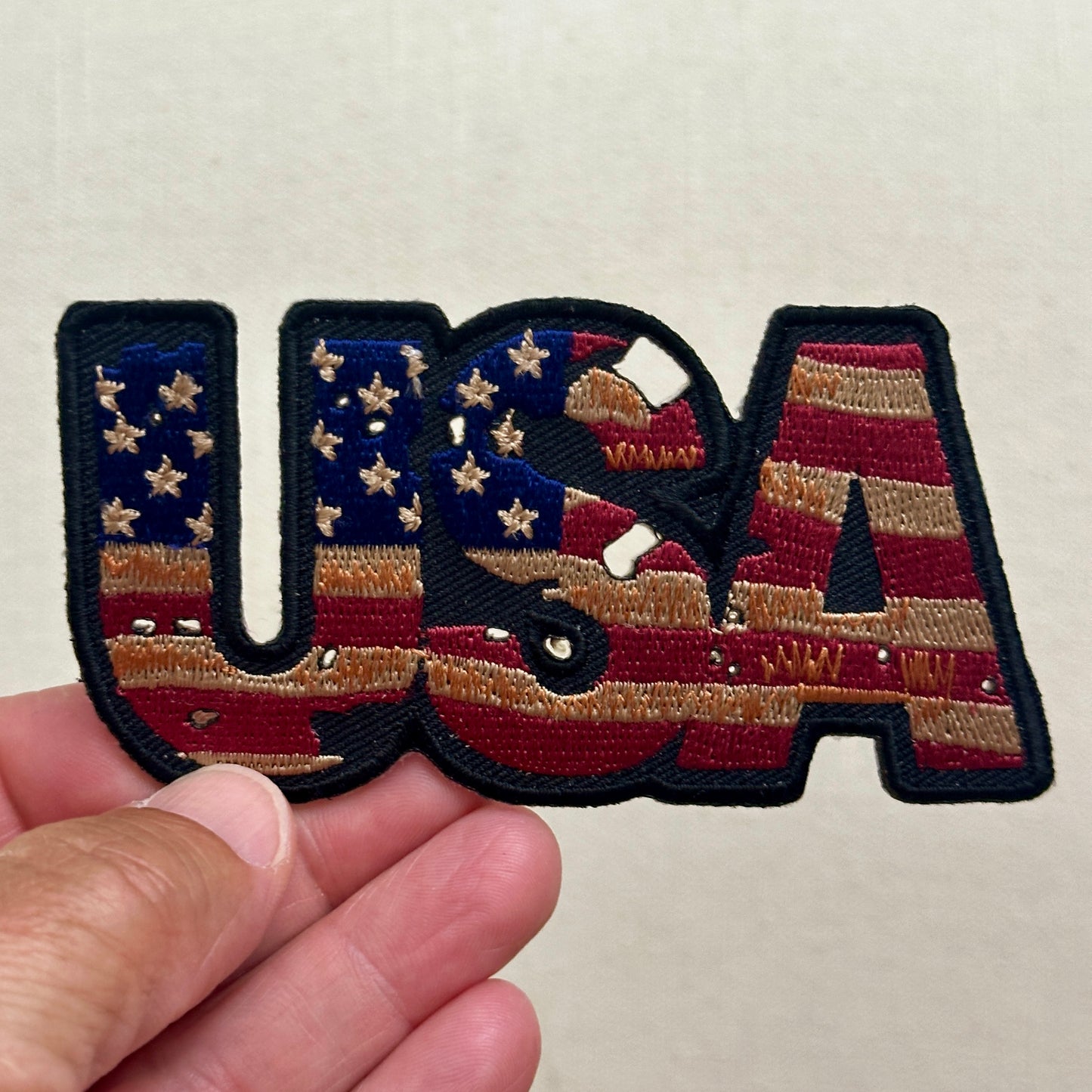 USA Distressed Flag Patch | America 250 Embroidered Iron On Patch