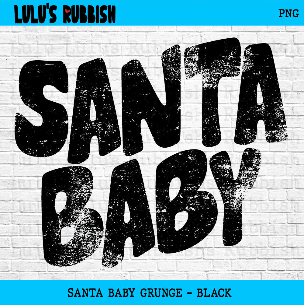 Santa Baby PNG, Christmas distressed png, Holiday shirt png, Digital Design