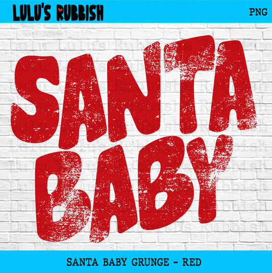 Santa Baby PNG, Christmas distressed png, Holiday shirt png, Digital Design