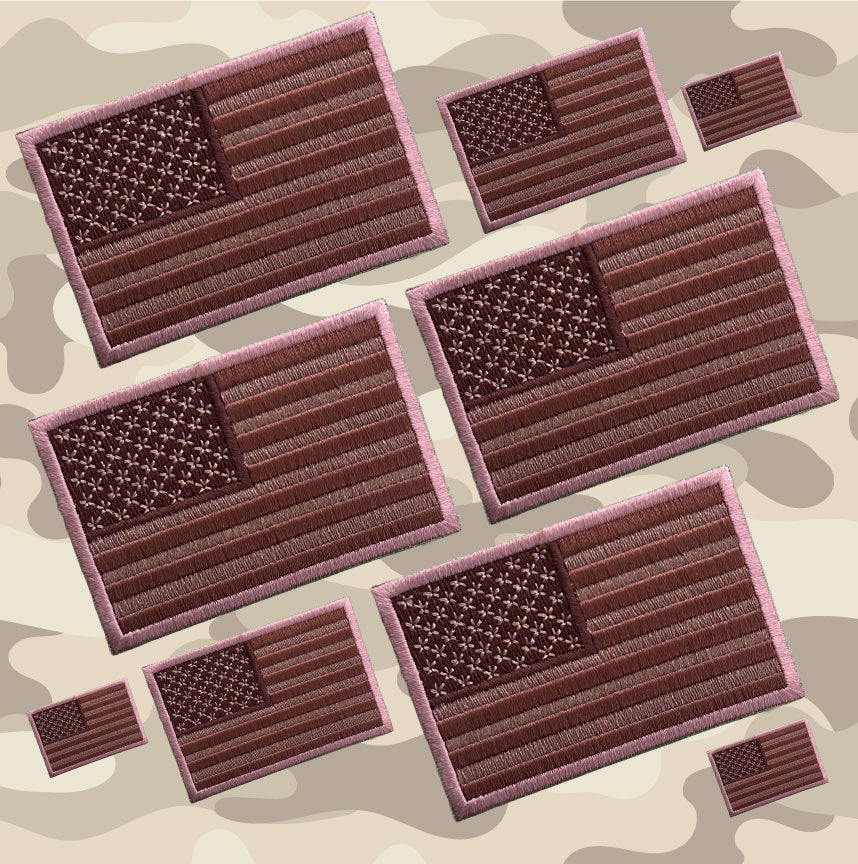 American Flag Patch Muted | America 250 USA Embroidered Iron On Patch | 3" x 2"