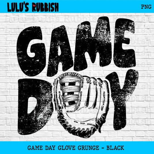 Game Day Glove PNG | Baseball & Softball Digital Design | Instant Download