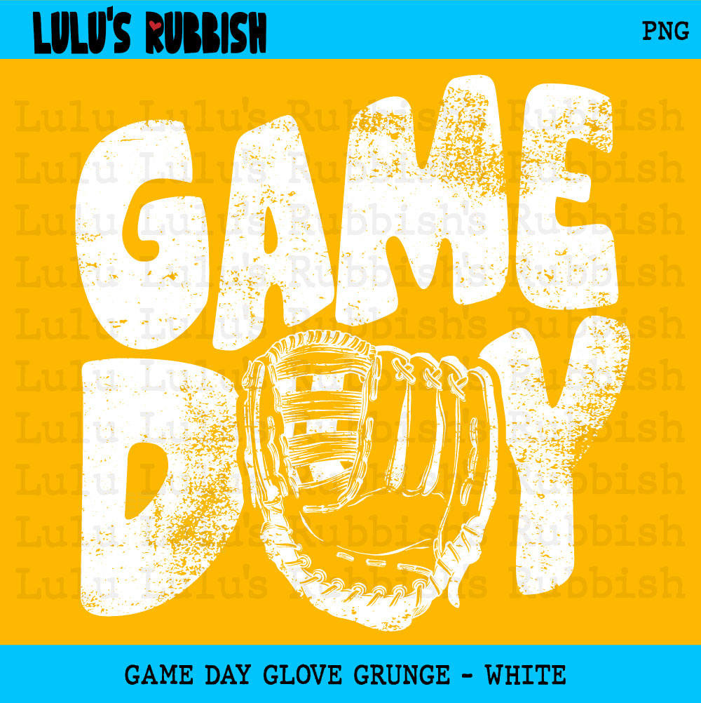 Game Day Glove PNG | Baseball & Softball Digital Design | Instant Download