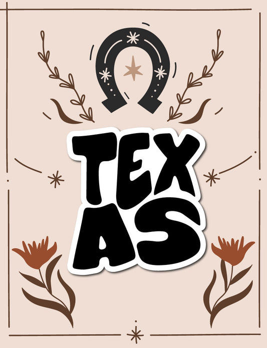 Texas Die-Cut Sticker | Durable & Eye-Catching