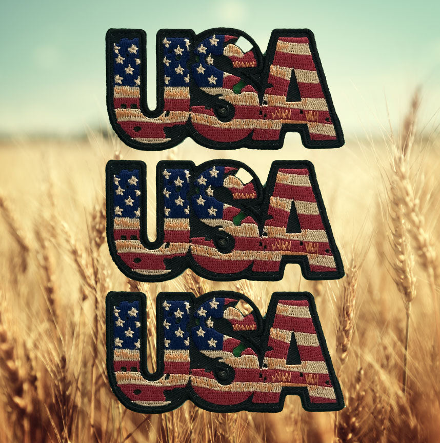 USA Distressed Flag Patch | America 250 Embroidered Iron On Patch