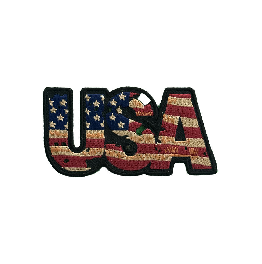 USA Distressed Flag Patch | America 250 Embroidered Iron On Patch