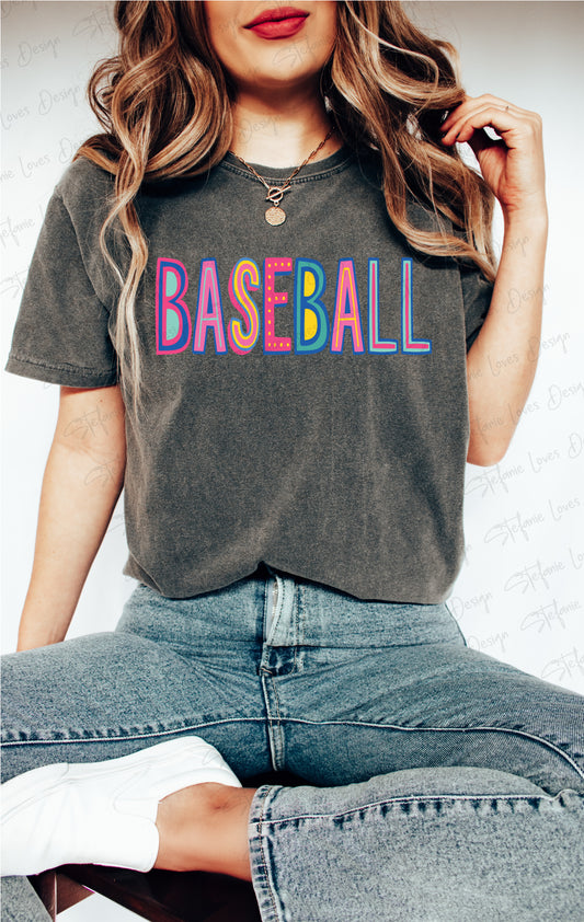 BASEBALL Cute Font Digital Design