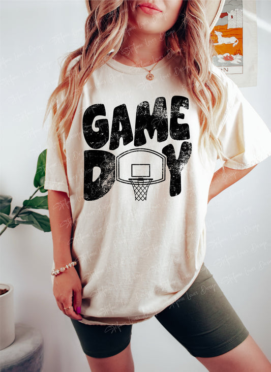 Game Day Basketball Hoop Digital Design