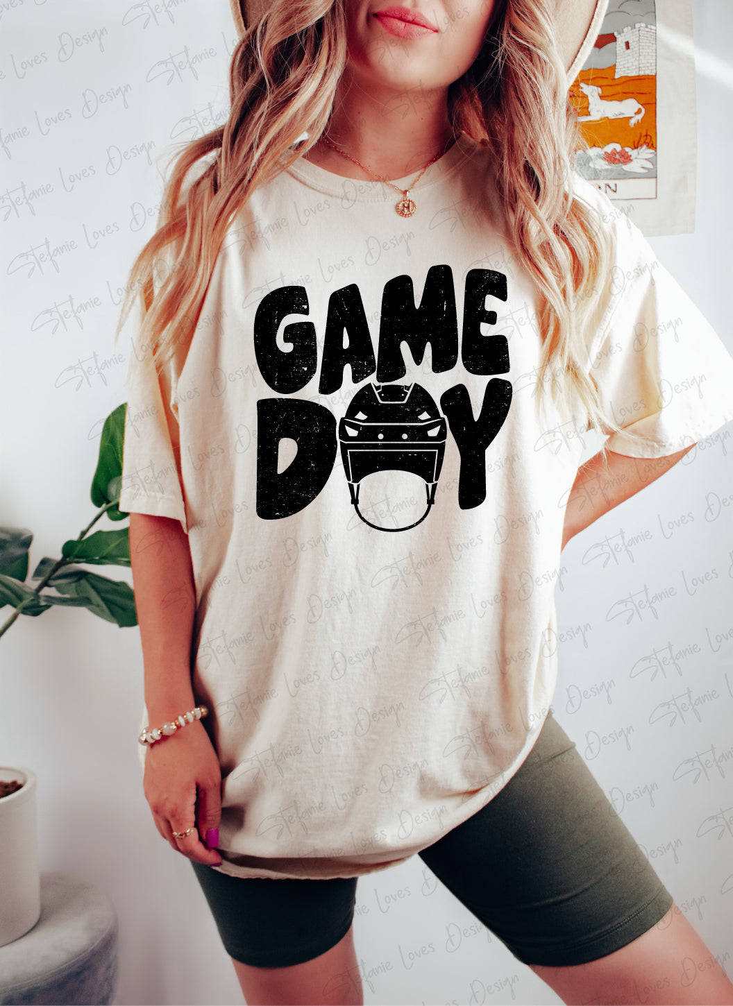 Game Day Hockey Helmet Digital Design