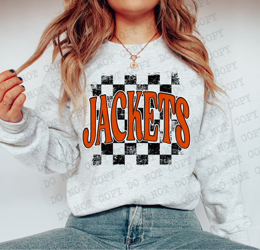 Jackets Checkered Rag NO BOLT Orange Digital Design | PNG