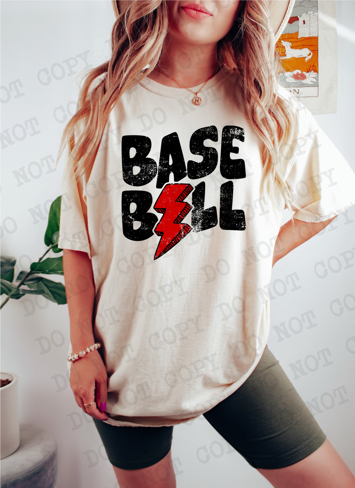Baseball Red Bolt Grunge Digital Design