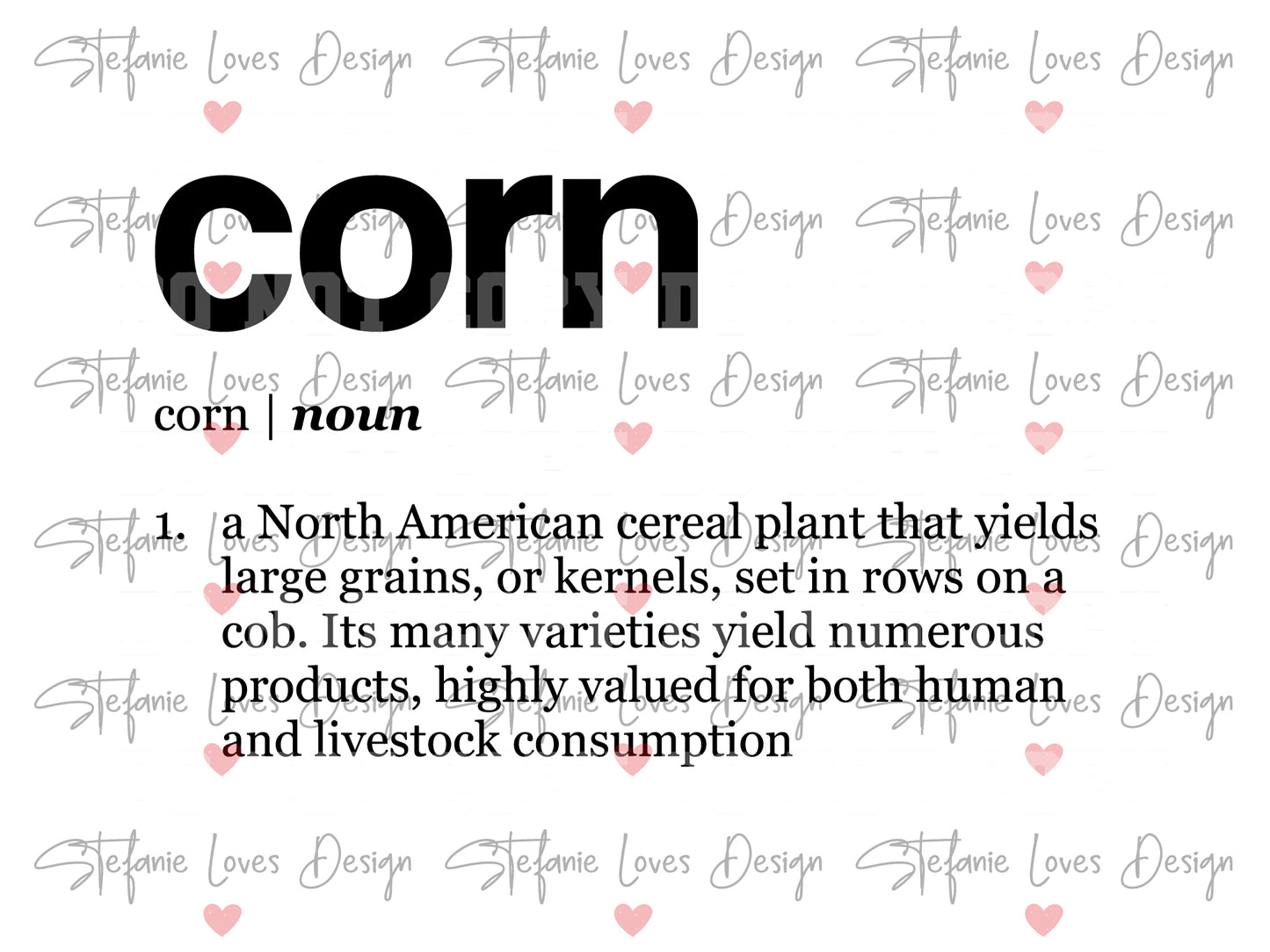 Corn Definition Thanksgiving Digital Design