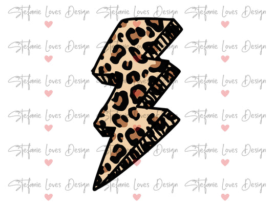 Lightning Bolt PNG, Leopard Lightning Bolt png, Digital Design