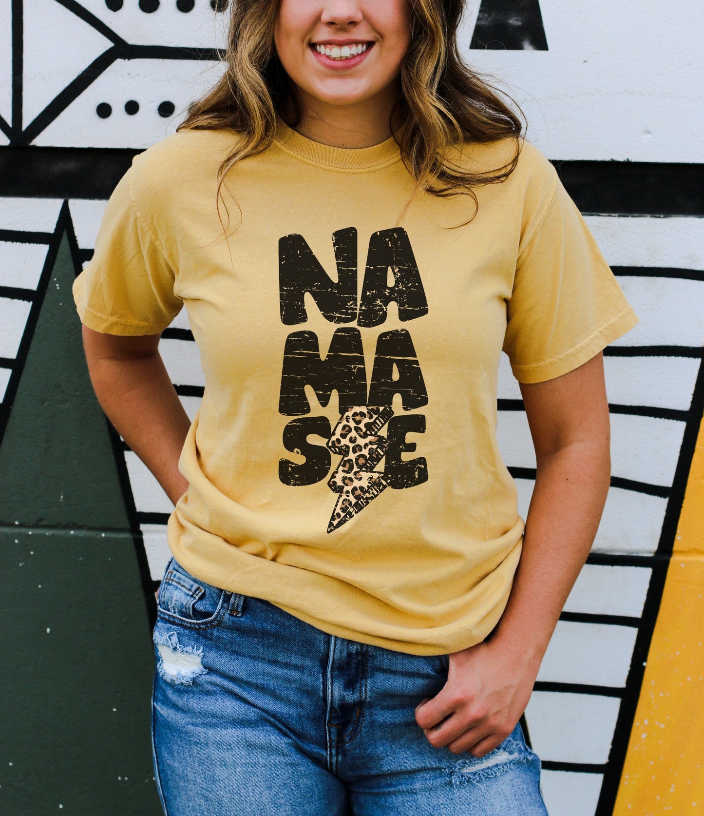 Namaste Distressed Lightning Bolt Digital Design