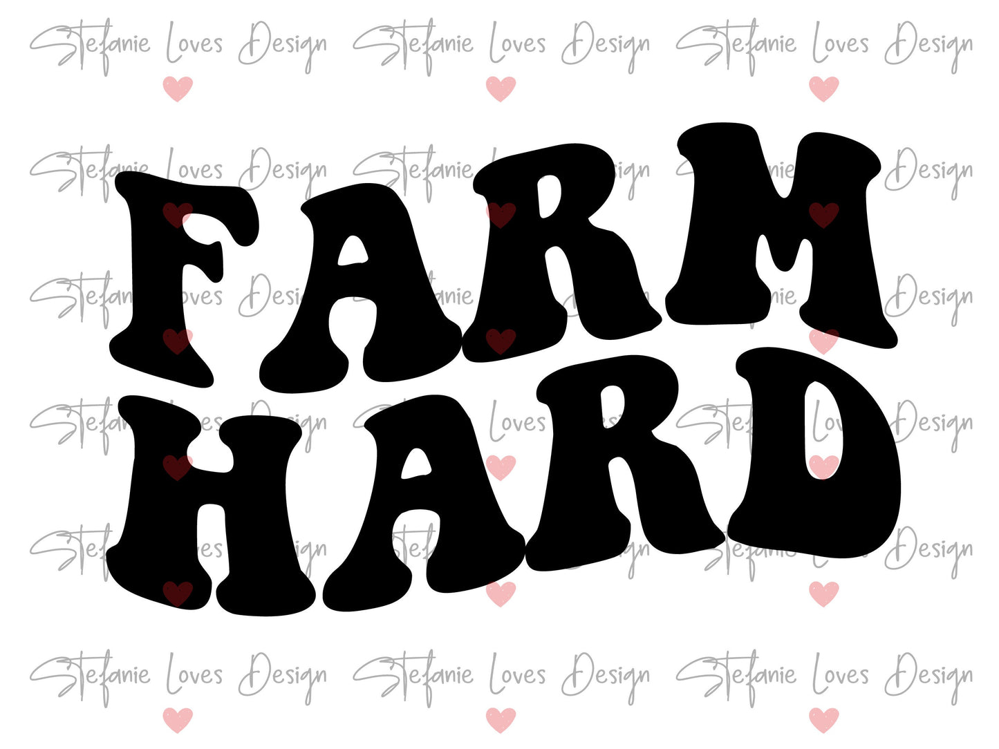 Farm Hard Wavy Letters Digital Design