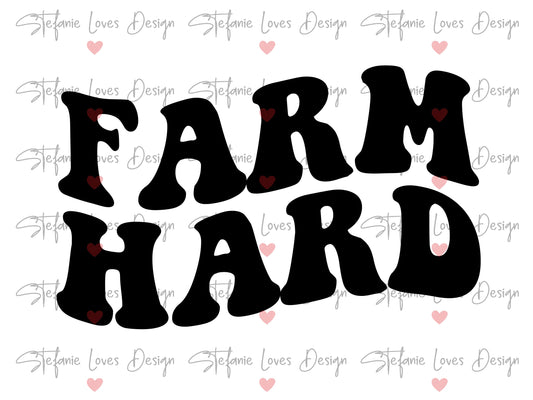 Farm Hard Wavy Letters Digital Design