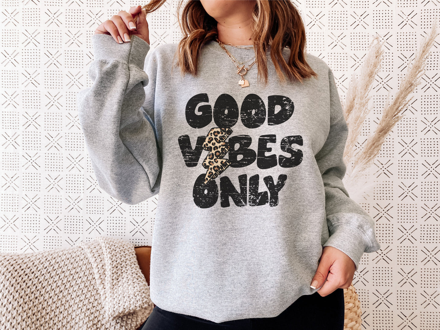 Good Vibes Only Distressed Lightning Bolt PNG, Good Vibes Only Leopard Lightning Bolt png, Digital Design