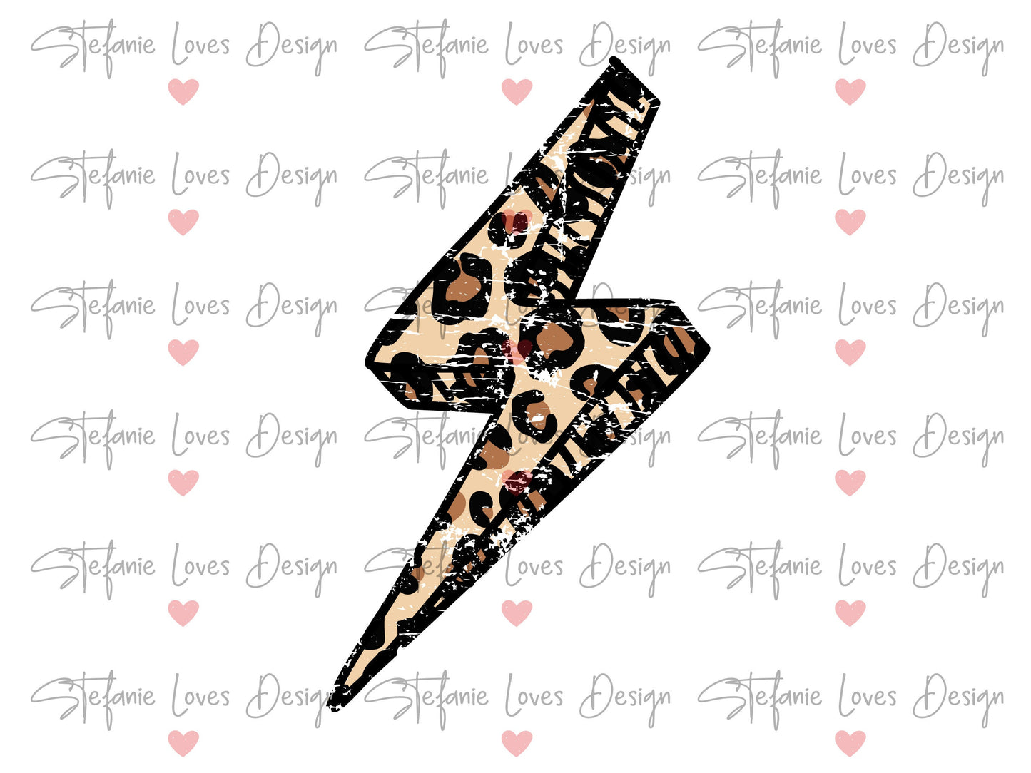 Lightning Bolt PNG, Leopard Lightning Bolt png, Distressed lightning bolt Digital Design