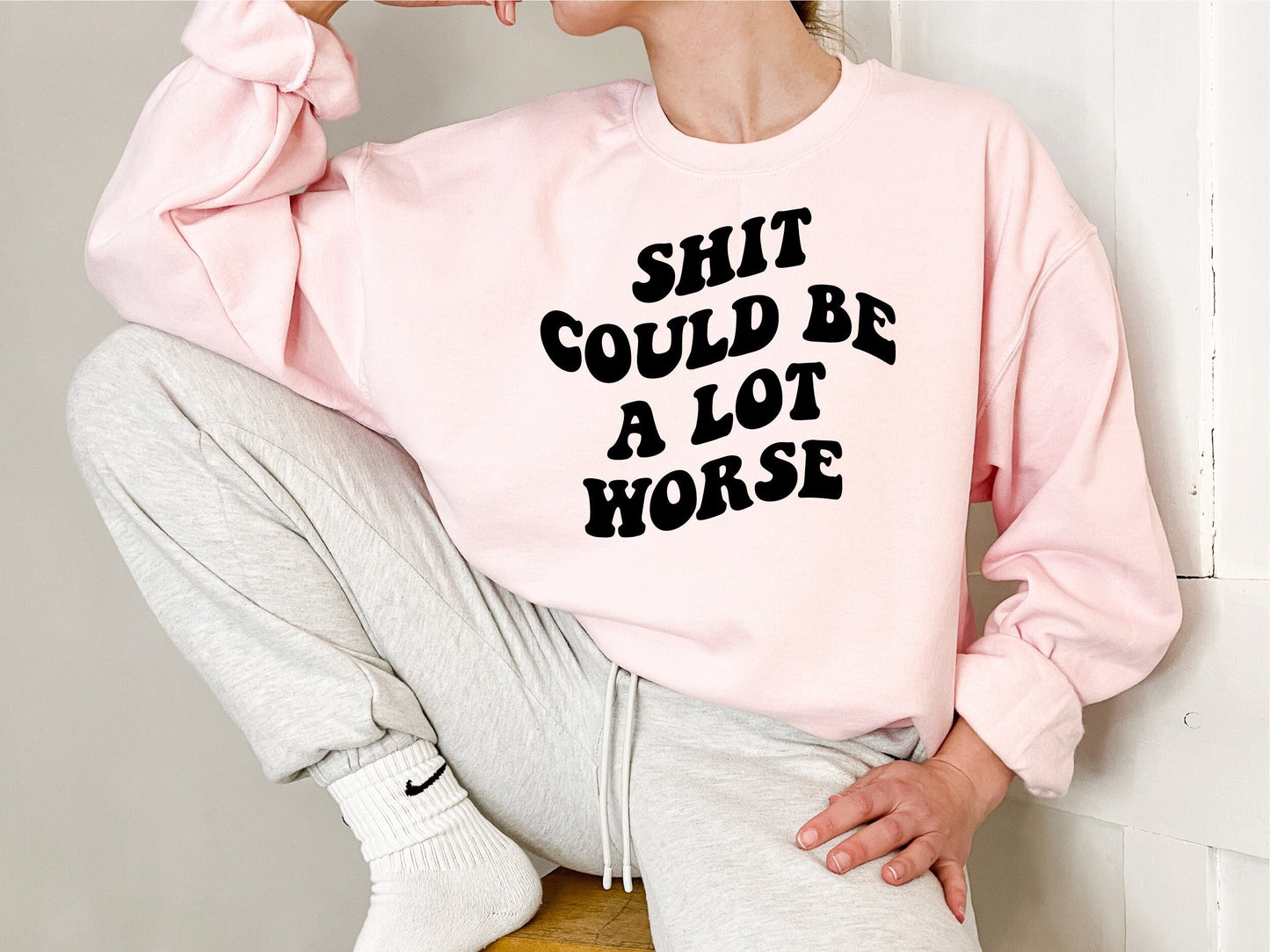 Shit Could Be A Lot Worse svg, Manifest svg, Wavy Letters Svg, Digital Download