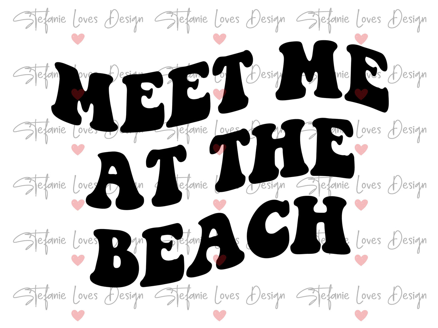 Meet Me At The Beach Digital Design