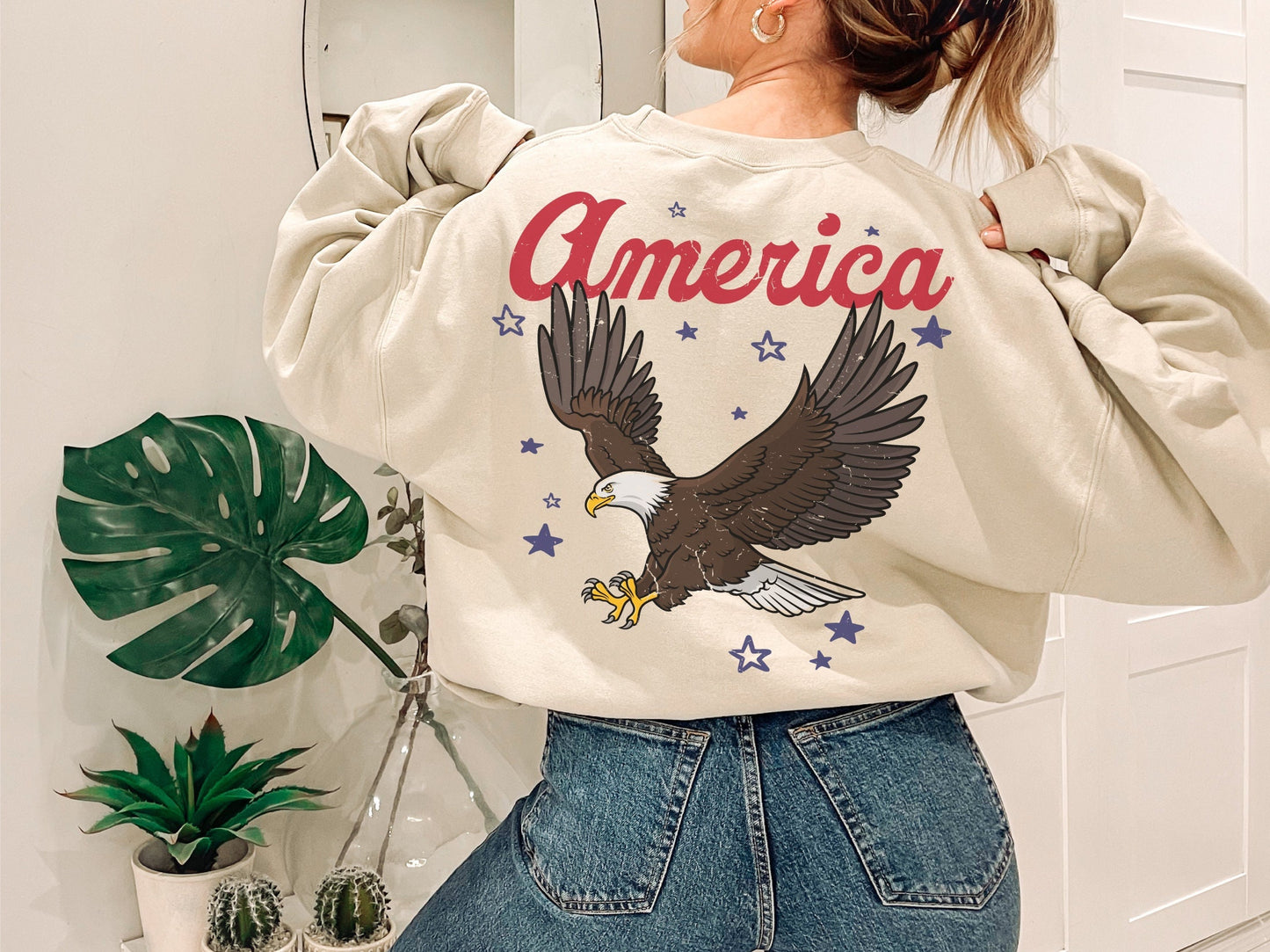America Grunge Eagle Digital Design