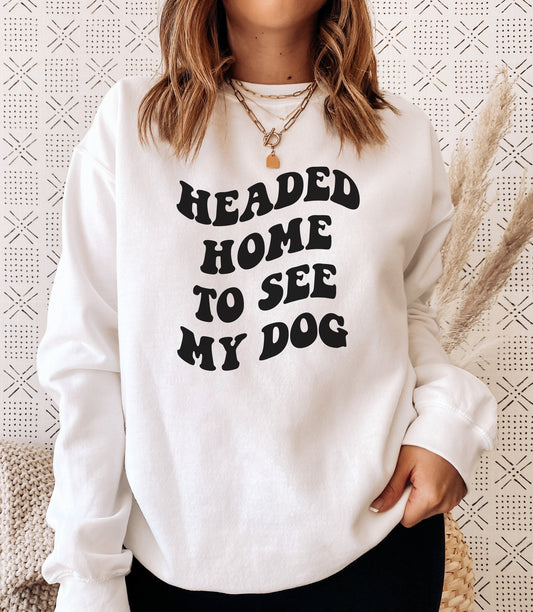 Headed Home To See My Dog svg, Wavy Letters Svg, Digital Design