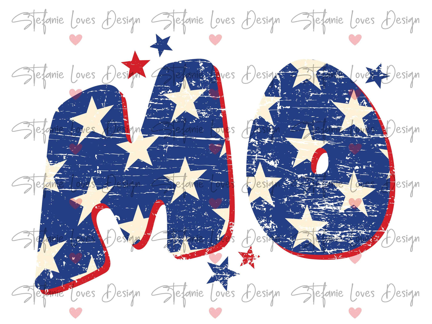 Missouri MO Star Distressed Patriotic Design, Missouri png, American Digital Download