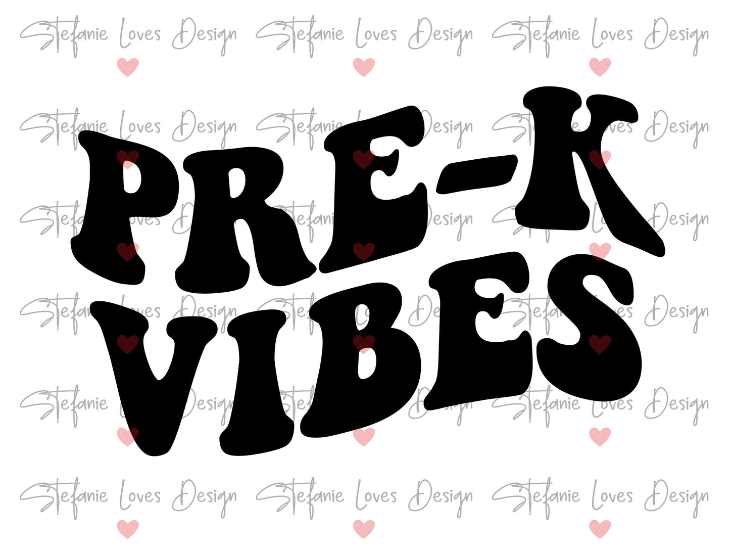 Pre-K Vibes svg, Preschool svg, Teacher Svg Pre-K, Wavy Letters Svg, Digital Download