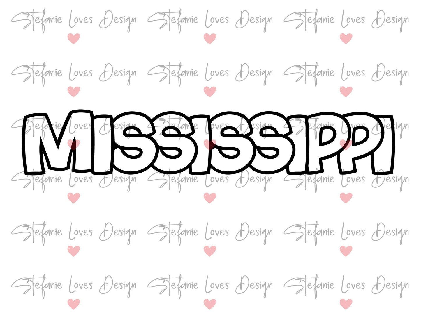 Mississippi Outline Digital Design