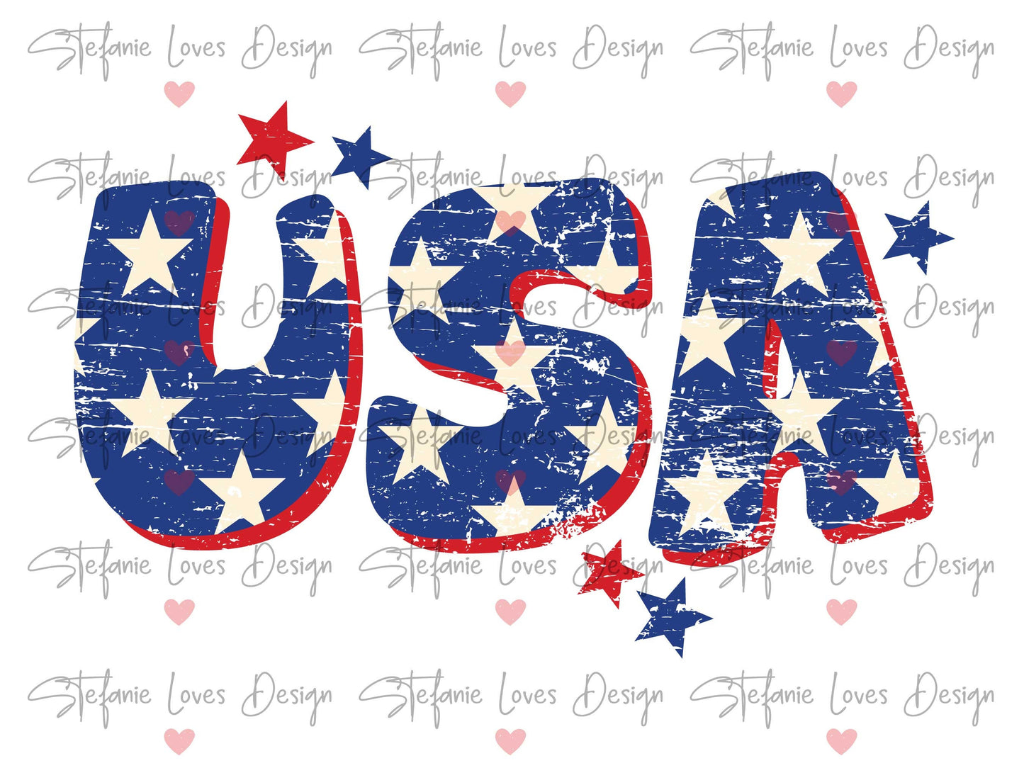 USA Star Distressed Patriotic Design, USA png, American Digital Download