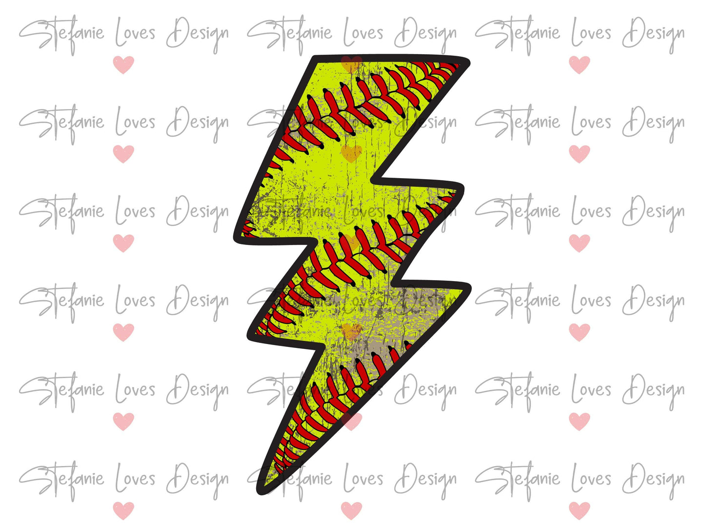 Softball Lightning Bolt PNG, Softball Lightning Bolt Grunge png, Digital Design