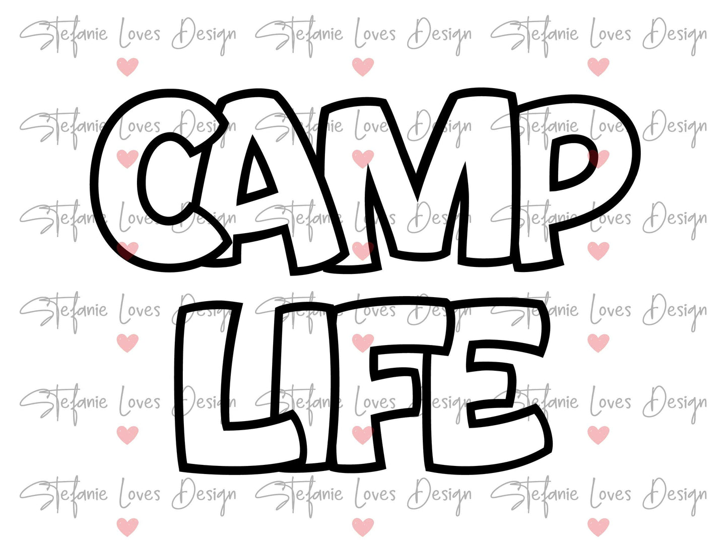 Camp Life Outline Digital Design