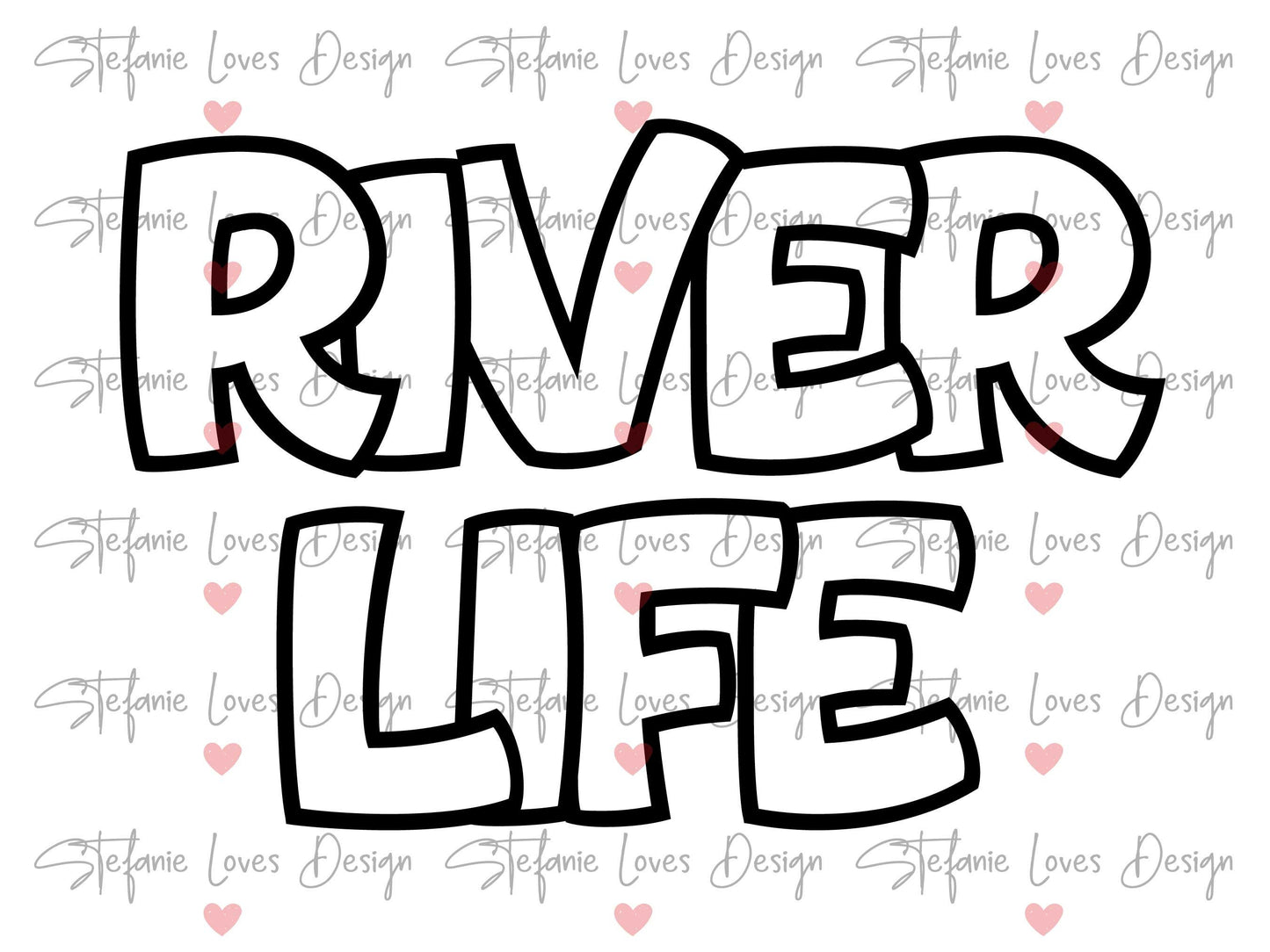 River Life Outline Digital Design