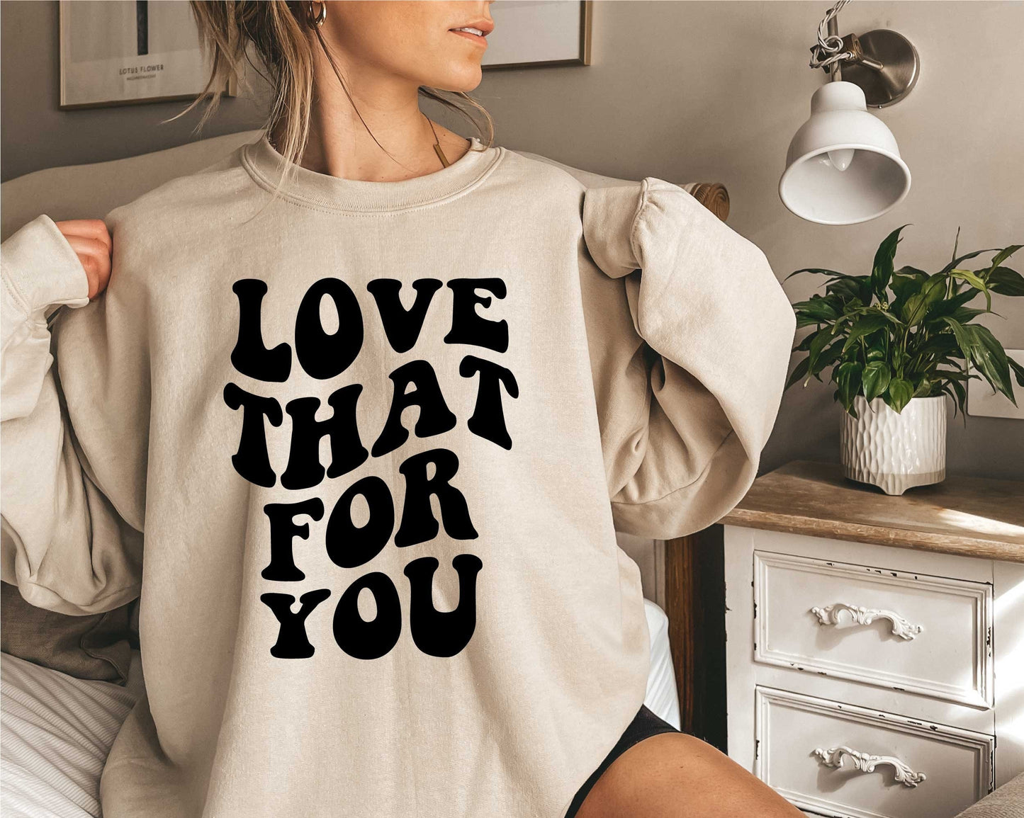 Love That For You Wavy Letter Digital Design