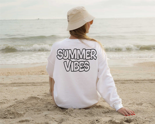 Summer Vibes Outline Digital Design