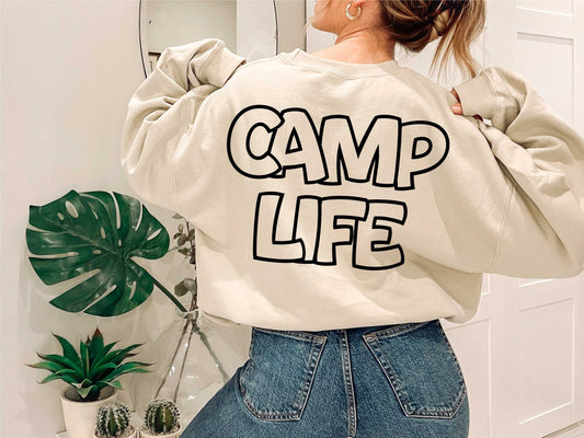 Camp Life Outline Digital Design