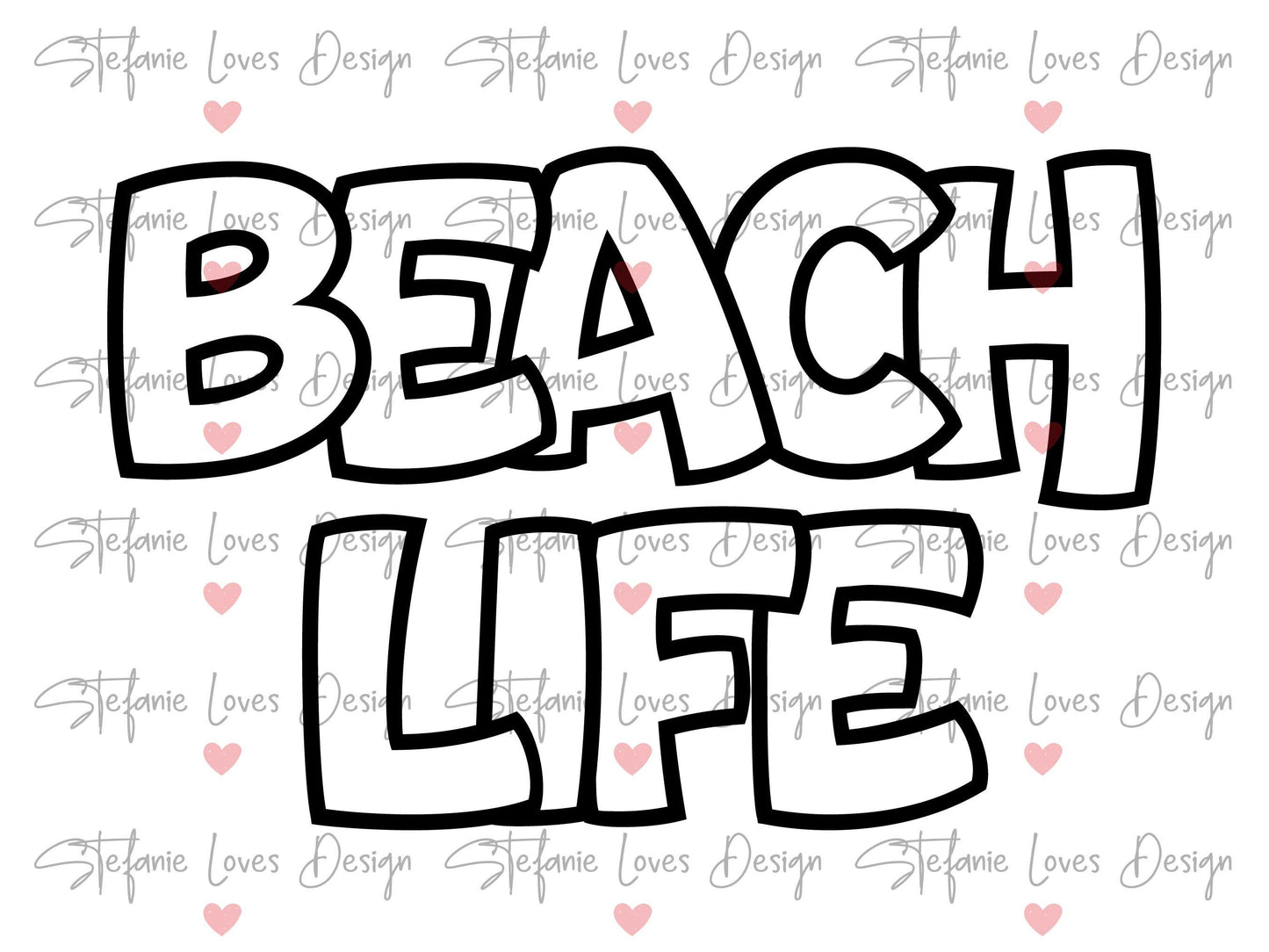 Beach Life svg, Beach Life Outline svg, Summer, Digital Design