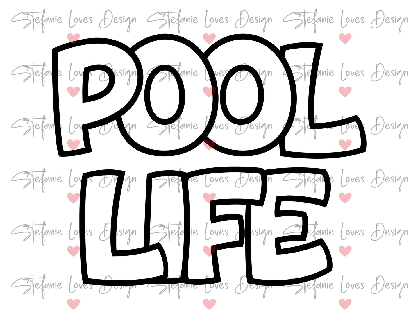 Pool Life Outline Digital Design