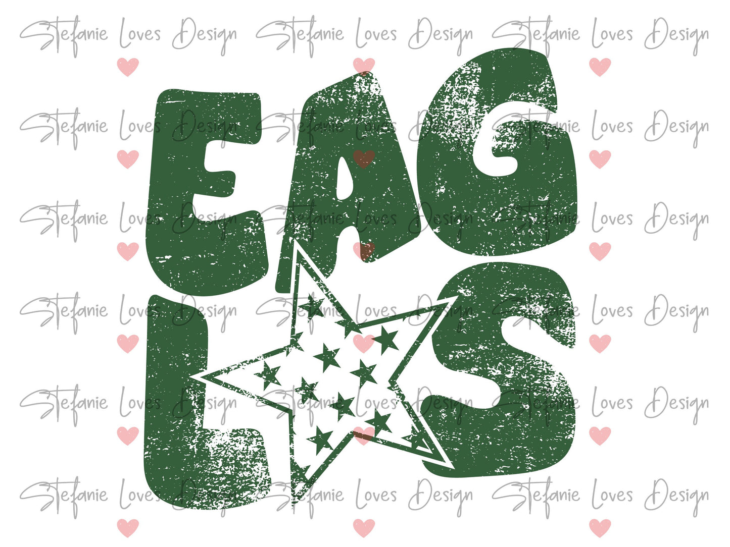 Eagles Distressed Star Digital Design
