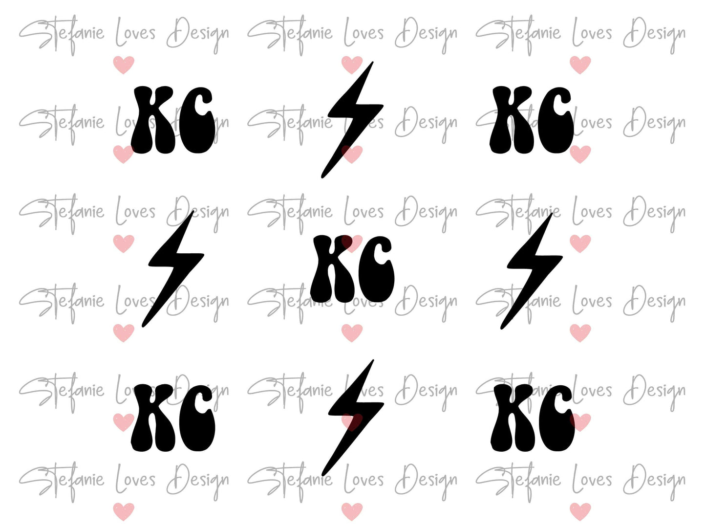 KC Lightning Bolt Collage svg png, Kansas City Lightning Bolt png, Kansas Missouri Collage, Digital Design