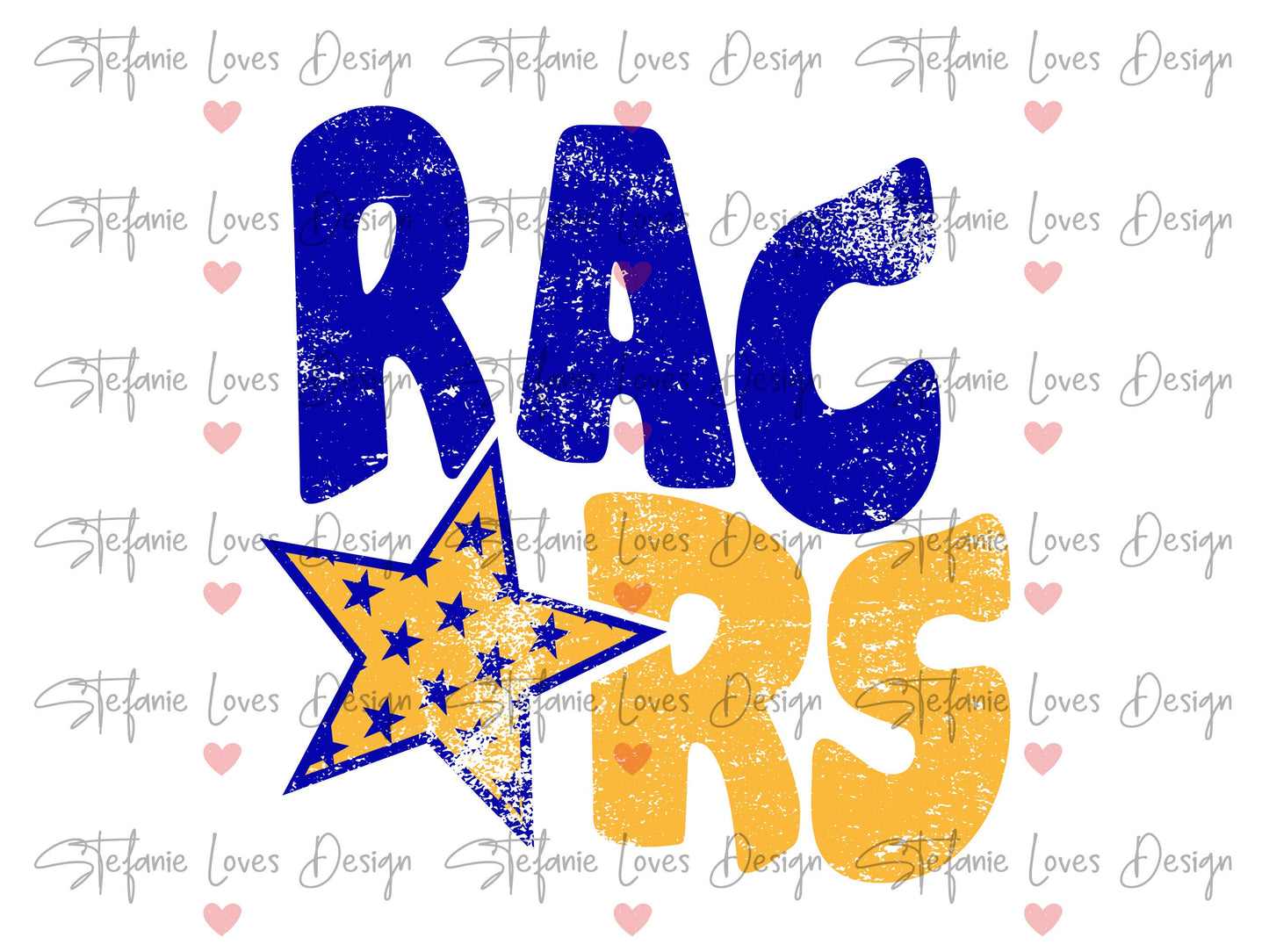 Racers Distressed Star Digital Design