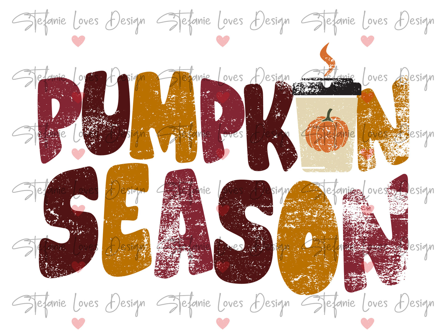 Pumpkin Season Distressed Digital Design